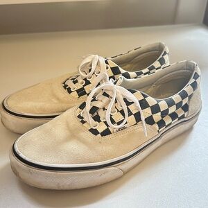 Black and white checkered Vans